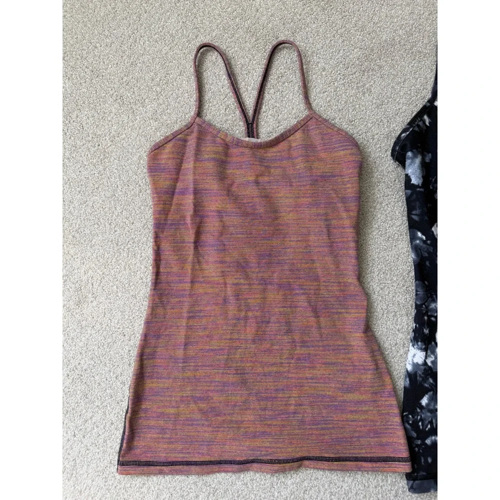 Lululemon Athletic Tank Top Size 4 Multicolor Slim Fit Power Y Bundle